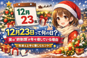 【12月23日って何の日？】実は“特別感”が年々増している理由｜年末を上手に楽しむヒント