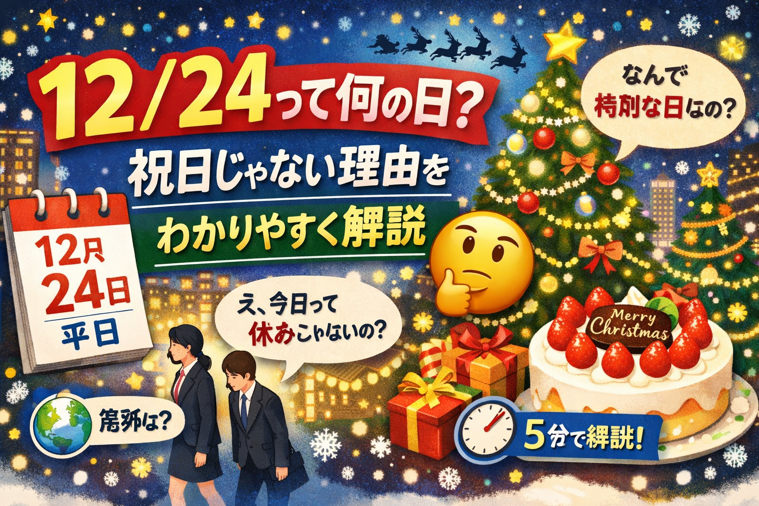 12/24って何の日？祝日じゃない理由をわかりやすく解説