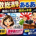 解散総選挙あるある｜毎回こうなる…国民の本音