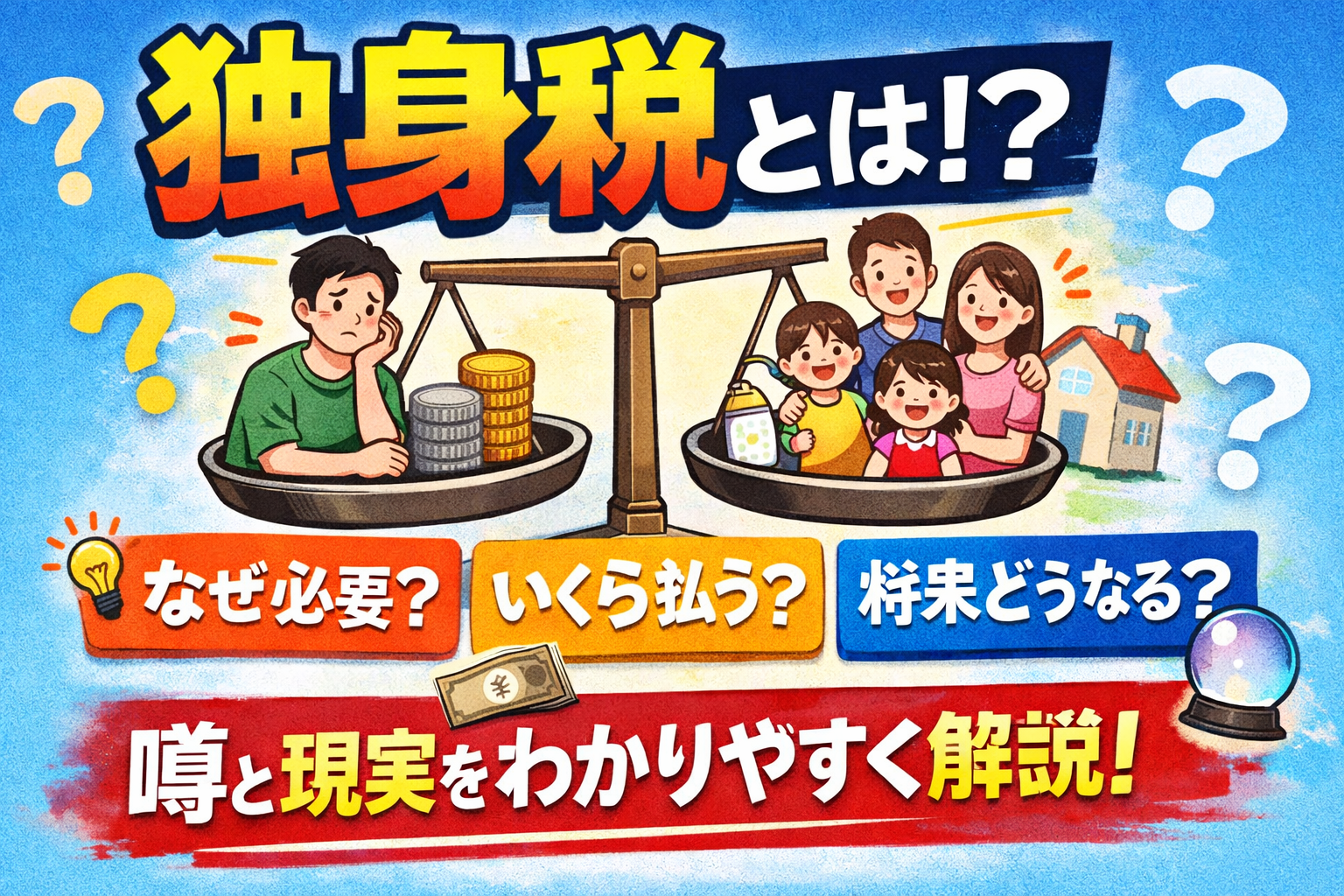 独身税とは？なぜ必要？いくら払う？噂と現実をわかりやすく解説