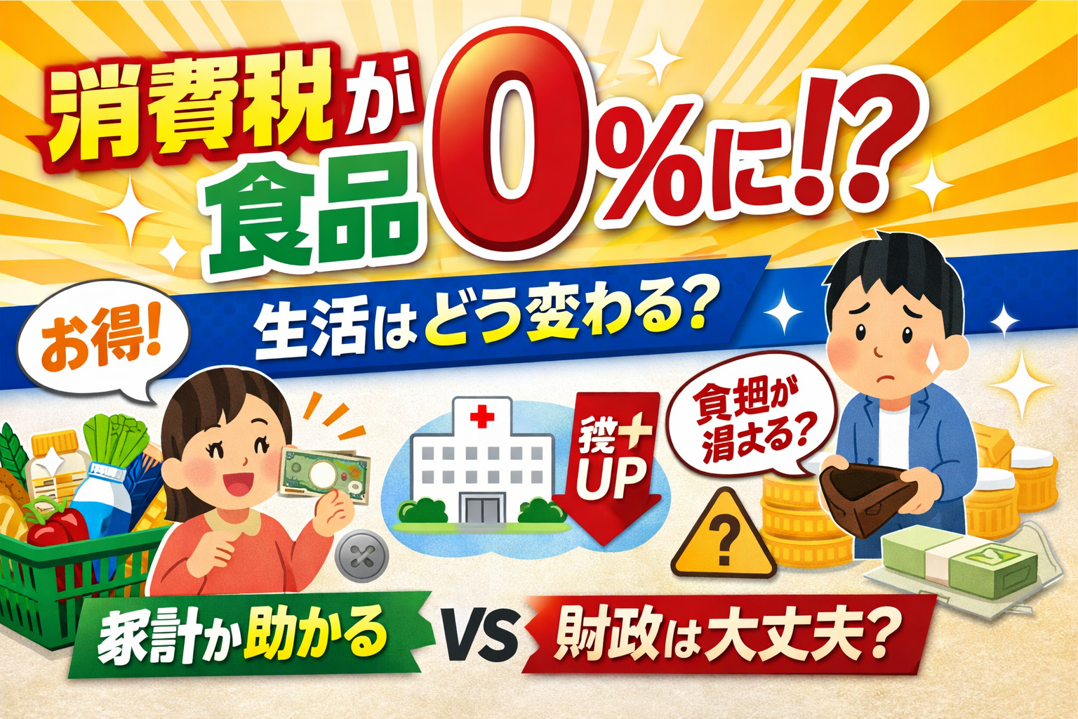 消費税が食品ゼロになったら生活はどう変わる？