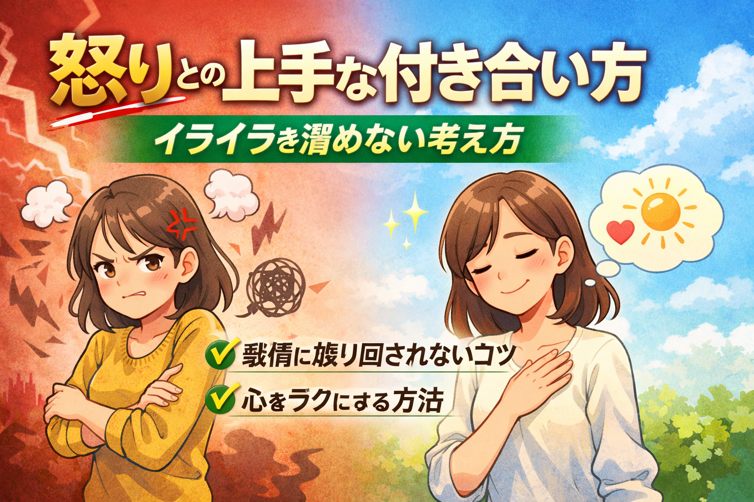 怒りとの上手な付き合い方｜イライラを溜めない考え方