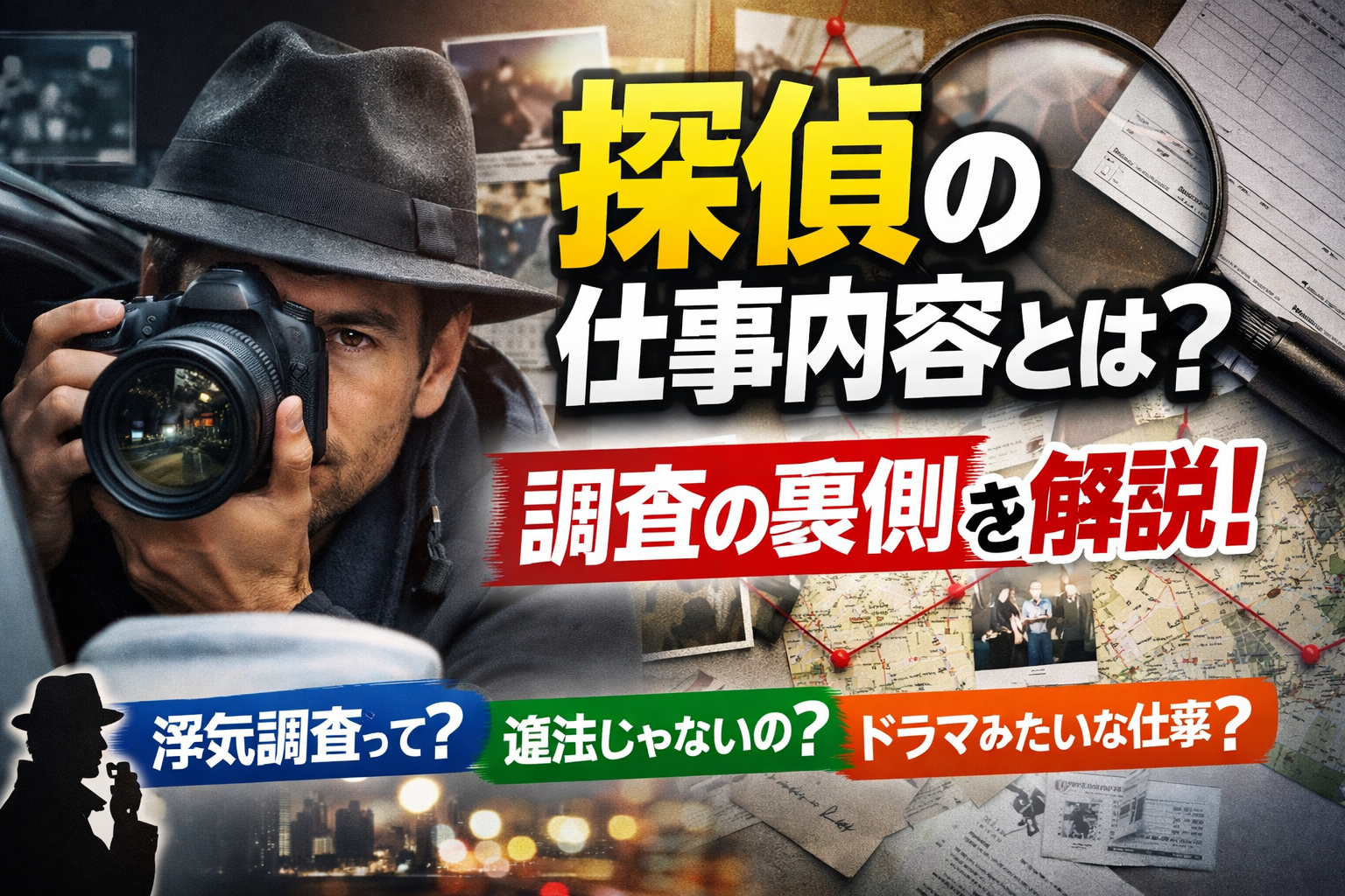 探偵の仕事内容とは?調査の裏側を解説