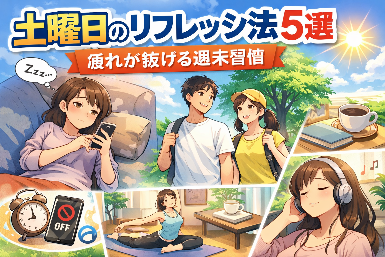 土曜日のリフレッシュ法5選｜疲れが抜ける週末習慣