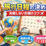 旅行日程の決め方｜失敗しない計画のコツ✈️