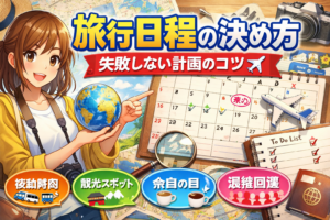 旅行日程の決め方｜失敗しない計画のコツ✈️