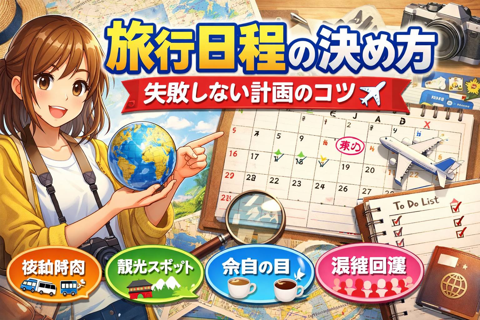 旅行日程の決め方｜失敗しない計画のコツ✈️