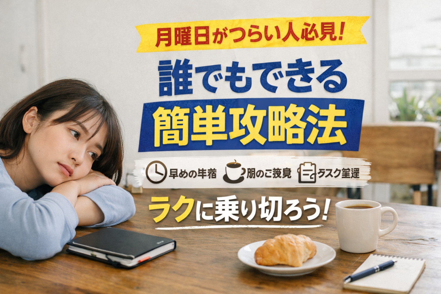 月曜日がつらい人必見!誰でもできる簡単攻略法