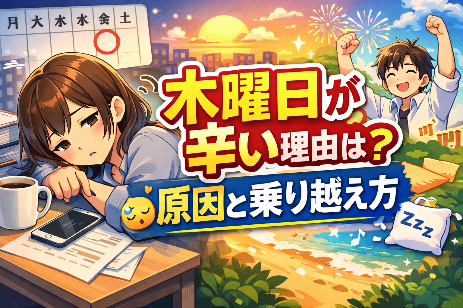 木曜日が辛い理由とは？原因と乗り越え方
