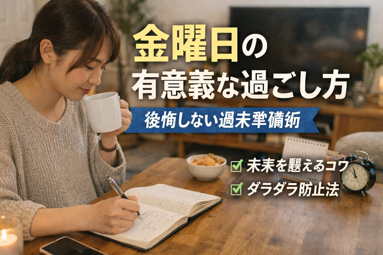 金曜日の有意義な過ごし方|後悔しない週末準備術