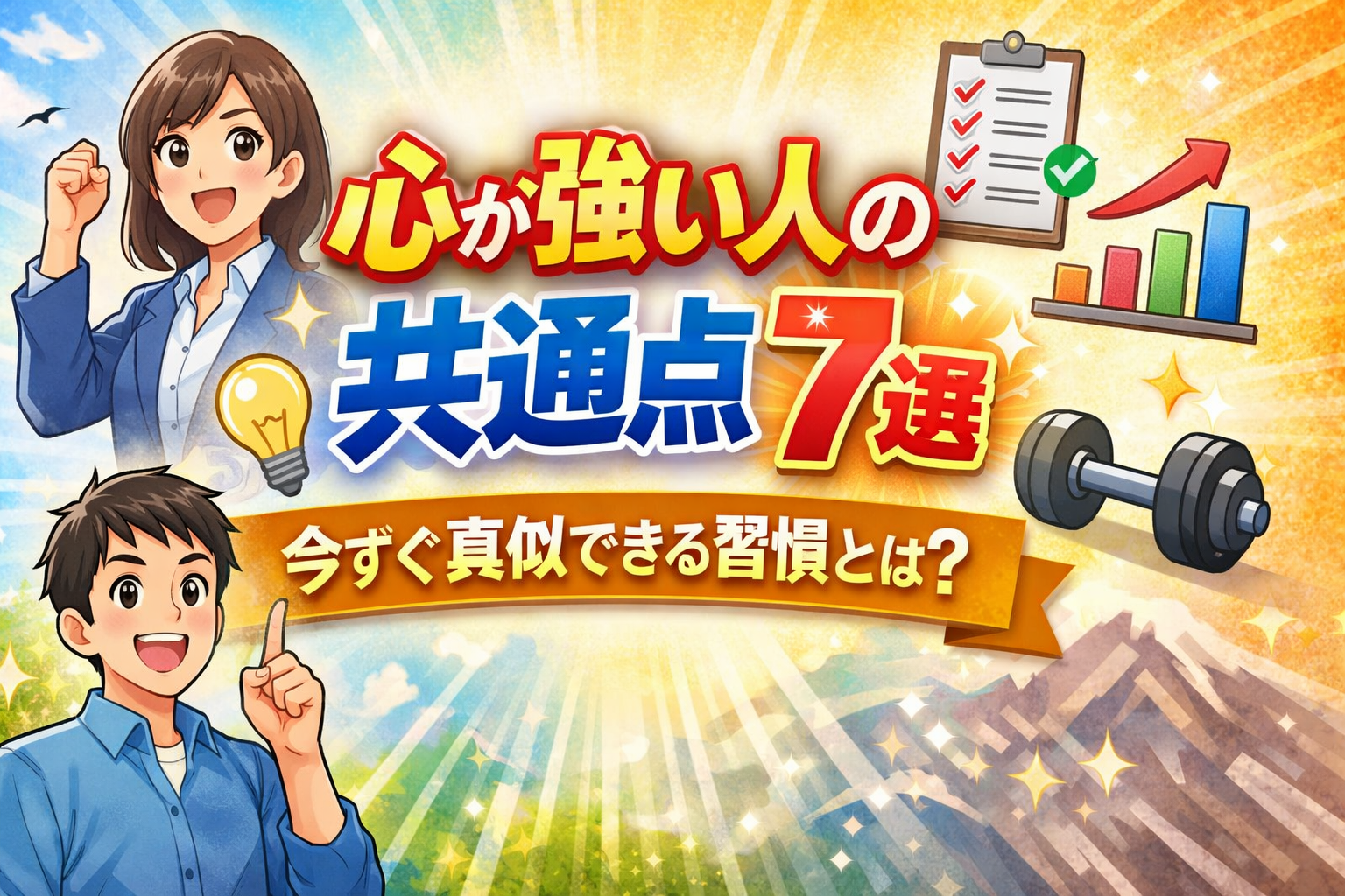 心が強い人の共通点7選|今すぐ真似できる習慣とは?