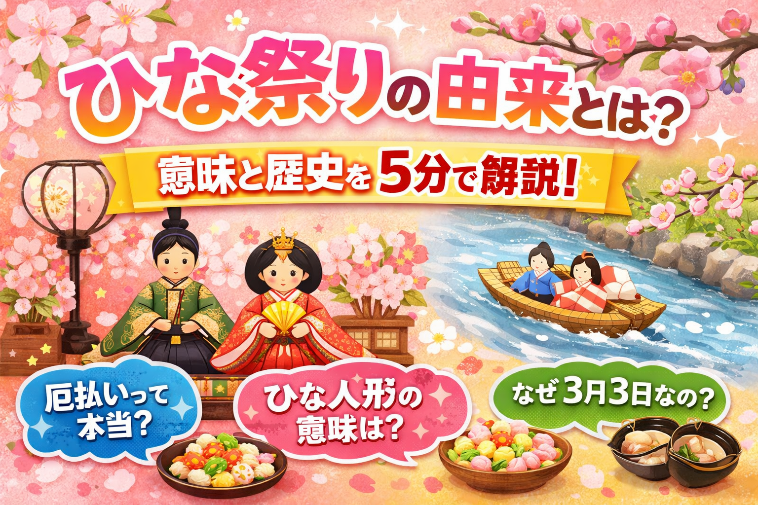 ひな祭りの由来とは?意味と歴史を5分で解説