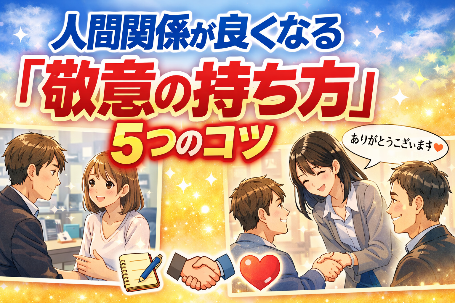 人間関係が良くなる「敬意の持ち方」5つのコツ