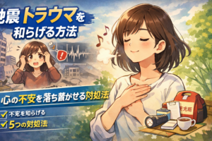 地震トラウマを和らげる方法｜心の不安を落ち着かせる対処法
