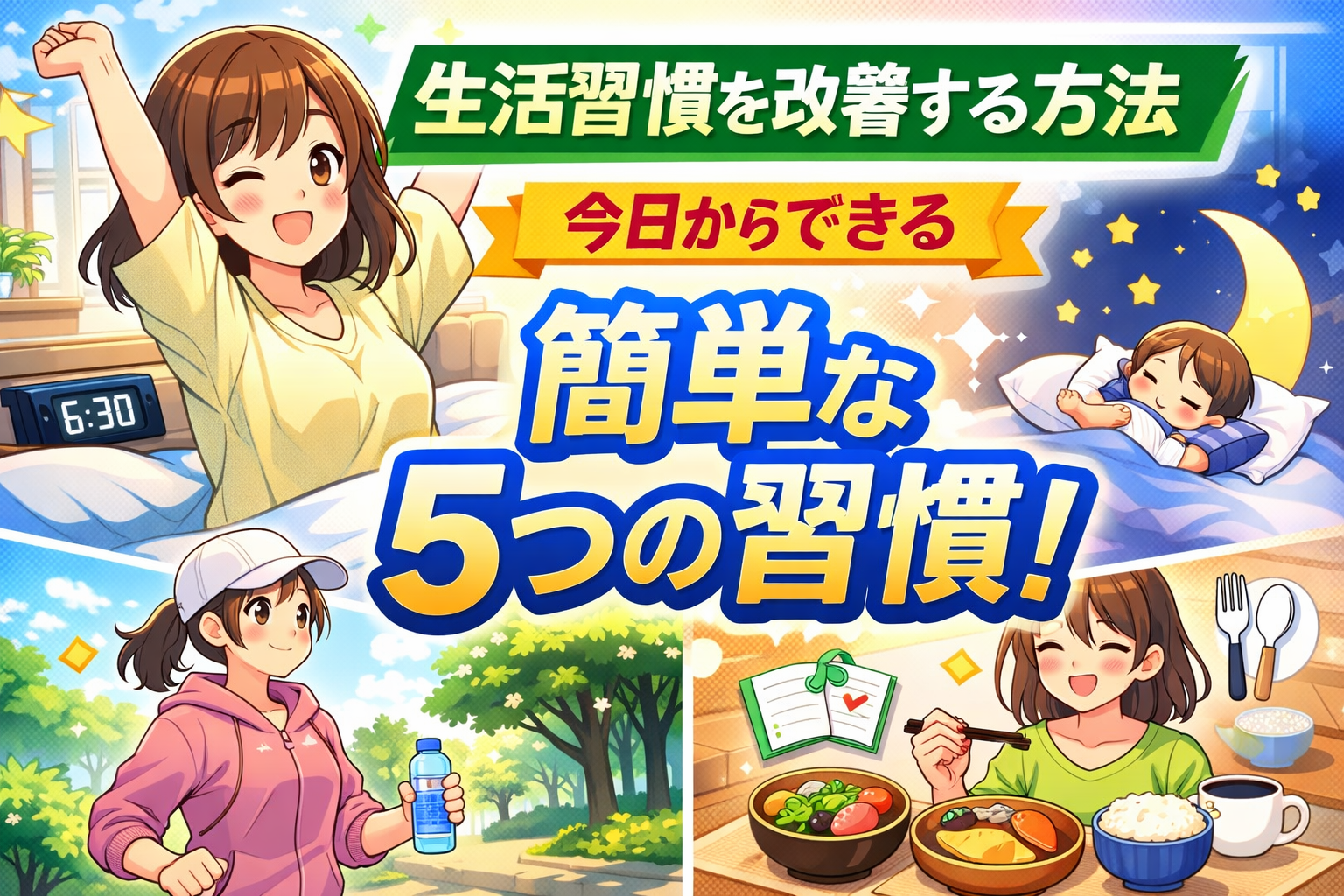 生活習慣を改善する方法｜今日からできる簡単な5つの習慣