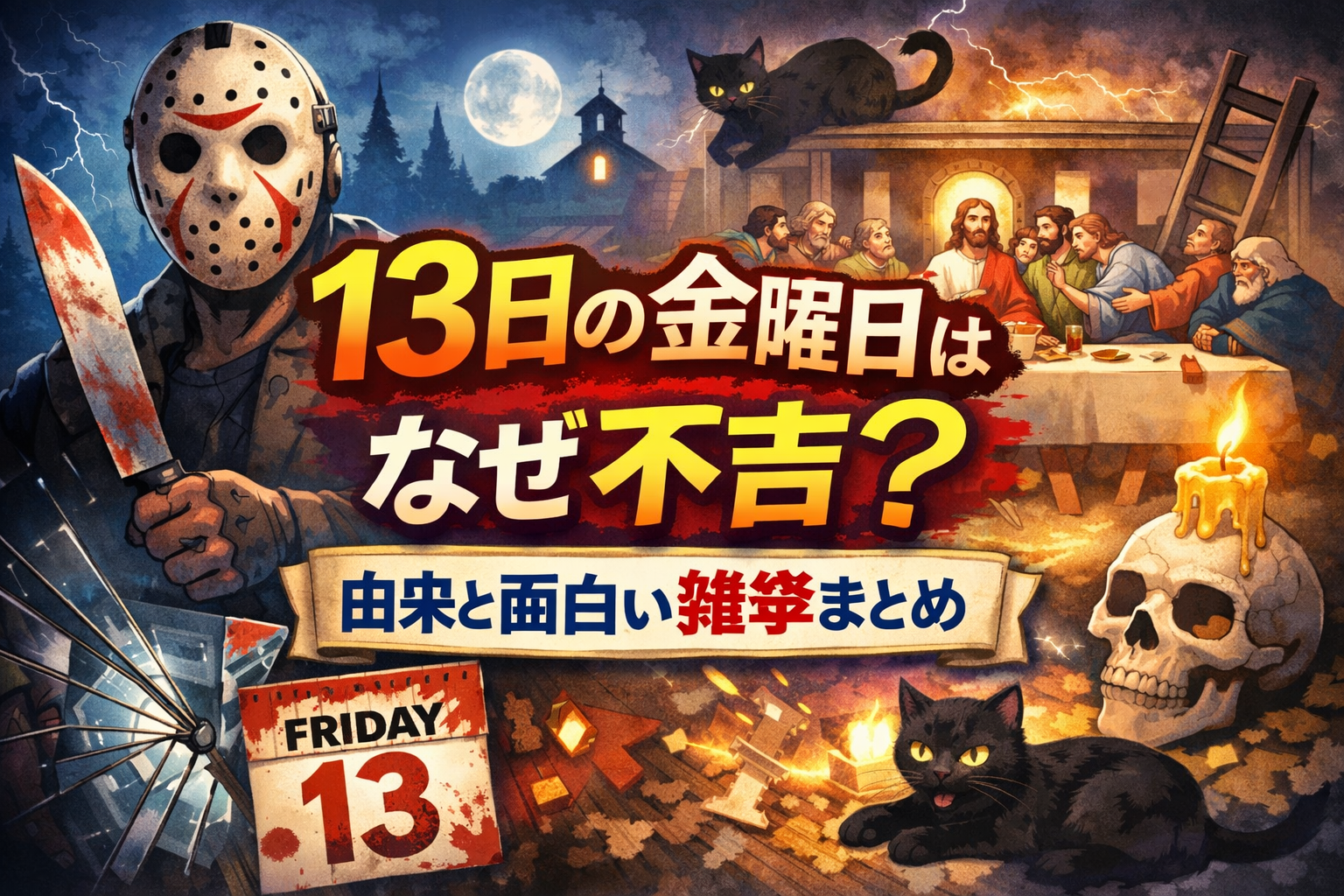 13日の金曜日はなぜ不吉？由来と面白い雑学まとめ