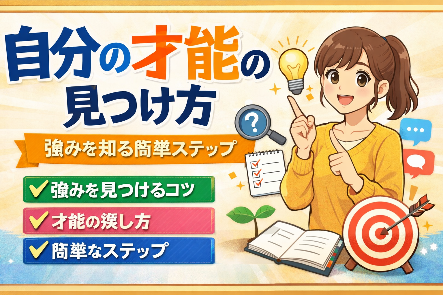 自分の才能の見つけ方｜強みを知る簡単ステップ