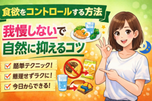 食欲をコントロールする方法｜我慢しないで自然に抑えるコツ