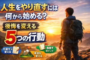 人生をやり直すには何から始める？後悔を変える5つの行動