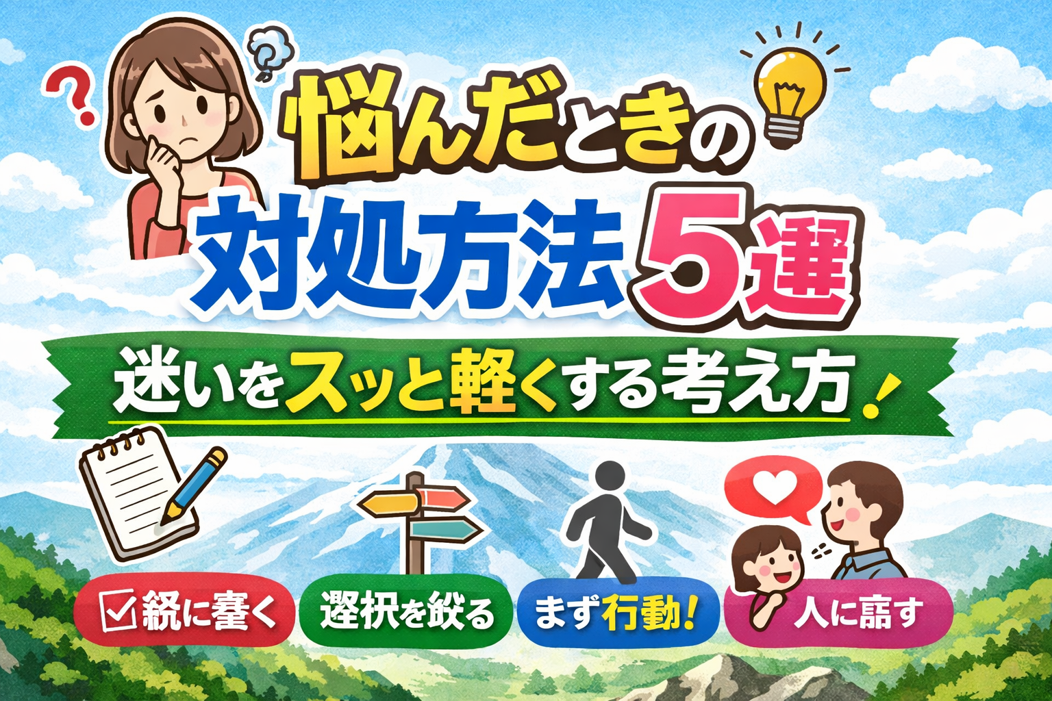 悩んだときの対処方法5選｜迷いをスッと軽くする考え方