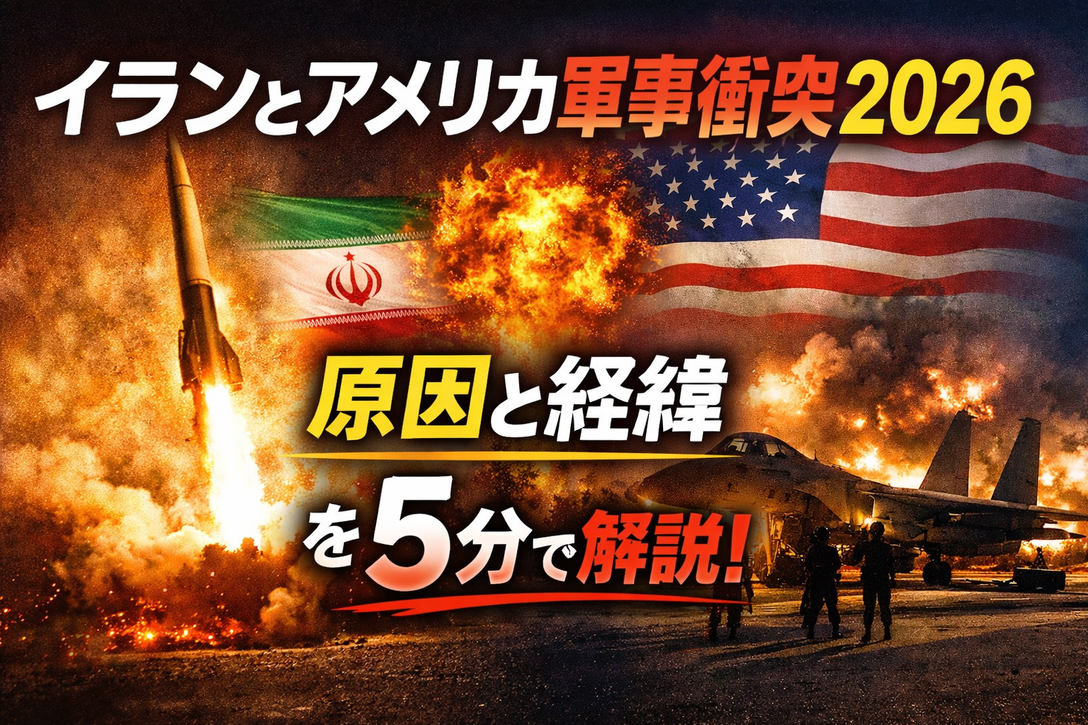 イランとアメリカ軍事衝突2026｜原因と流れを5分で解説