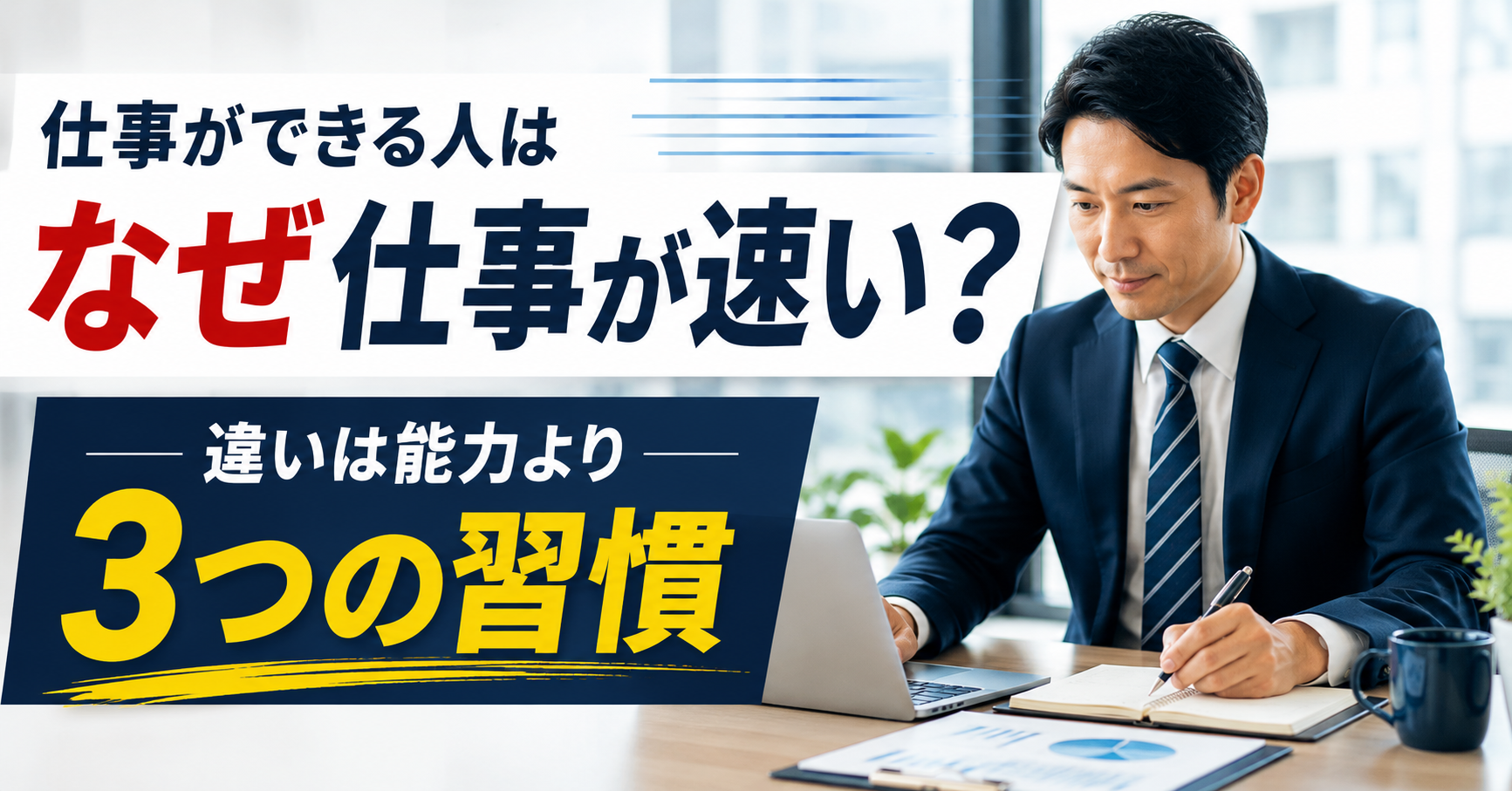 仕事ができる人はなぜ仕事が速い?違いは能力より「3つの習慣」