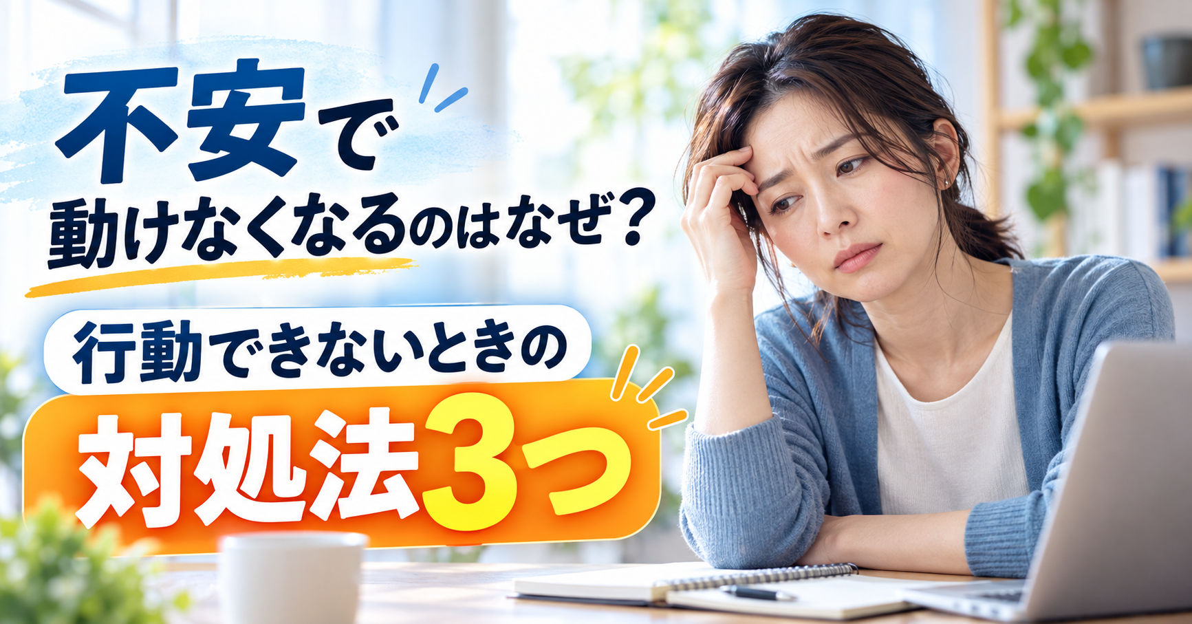 不安で動けなくなるのはなぜ？行動できないときの対処法3つ