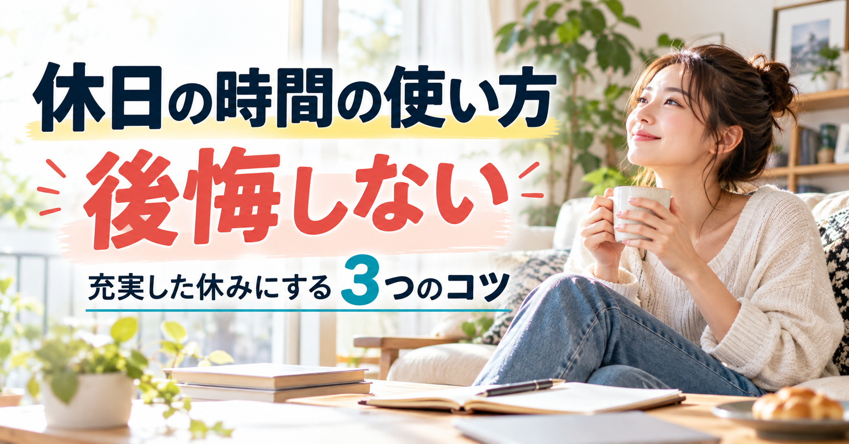 休日の時間の使い方で後悔しない|充実した休みにする3つのコツ