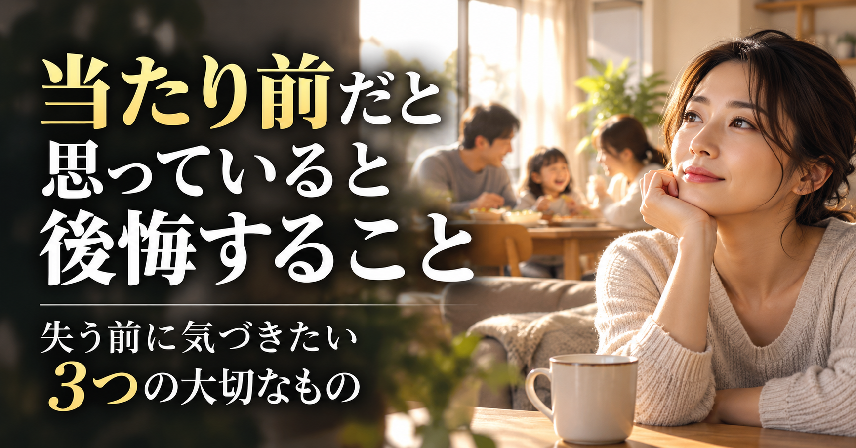 当たり前だと思っていると後悔すること|失う前に気づきたい3つの大切なもの